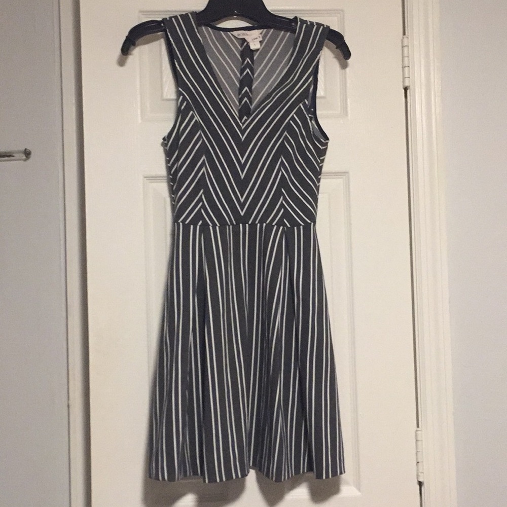 BCBG Gray Stripe Dress
